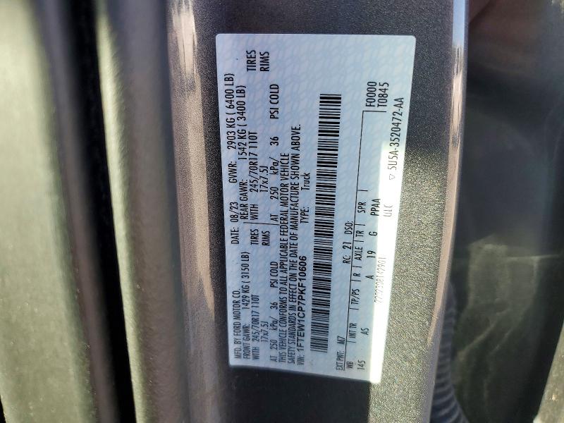 Aukcja sprzedaży 2023 Ford F150, vin: 1FTEW1CP7PKF10606, numer aukcji: 75591375