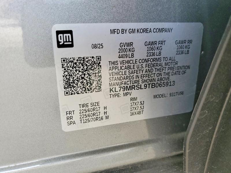 Продажа на аукционе авто 2026 Chevrolet Trailblazer, vin: KL79MRSL9TB065913, номер лота: 78640755