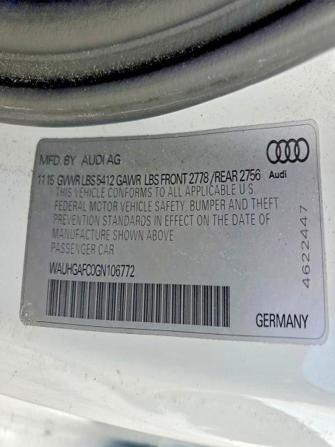 Продаж на аукціоні авто 2016 Audi A6, vin: WAUHGAFC0GN106772, номер лоту: 75279775