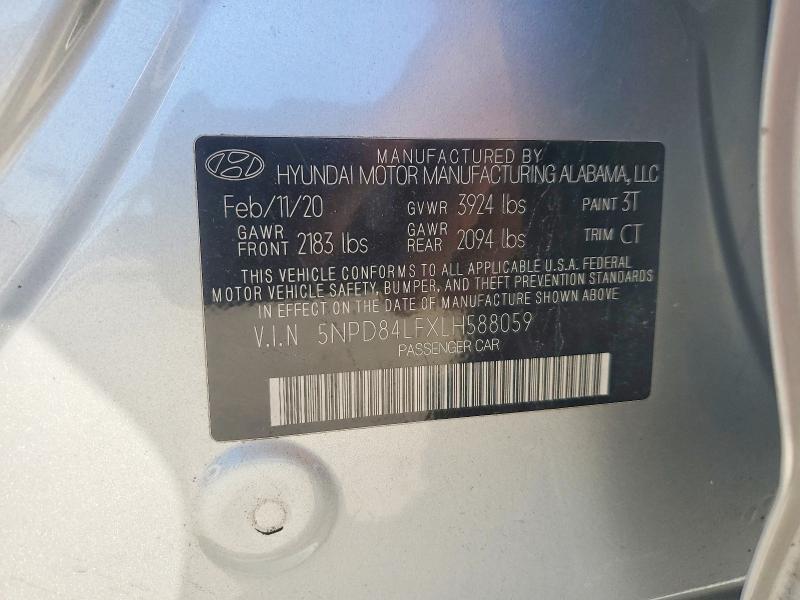 2020 Hyundai Elantra მანქანა იყიდება აუქციონზე, vin: 5NPD84LFXLH588059, აუქციონის ნომერი: 77132345
