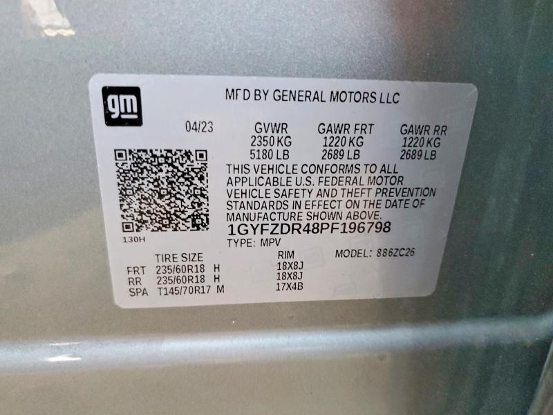 2023 Cadillac Xt4 მანქანა იყიდება აუქციონზე, vin: 1GYFZDR48PF196798, აუქციონის ნომერი: 77604175