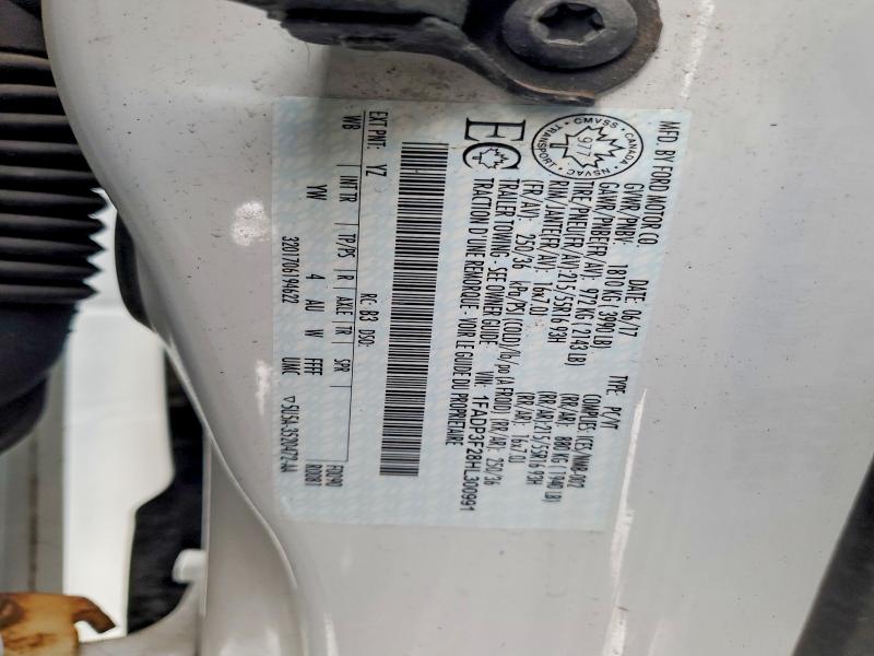 2017 Ford Focus მანქანა იყიდება აუქციონზე, vin: 1FADP3F28HL300991, აუქციონის ნომერი: 75996195
