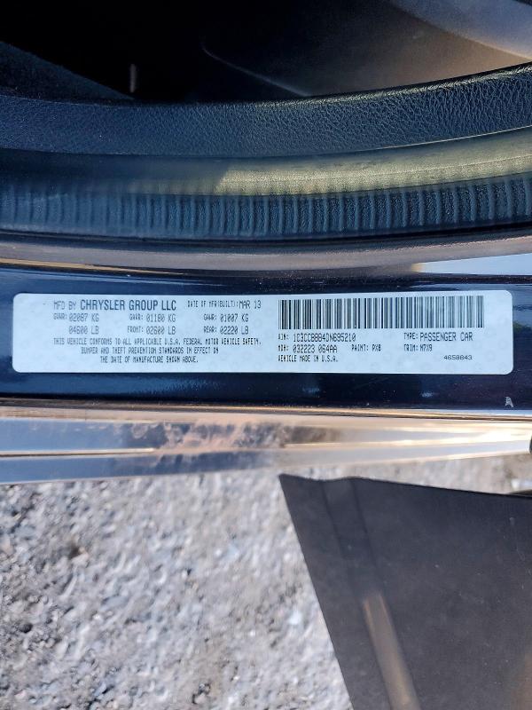 76005725 :رقم المزاد ، 1C3CCBBB4DN695210 vin ، 2013 Chrysler 200 مزاد بيع