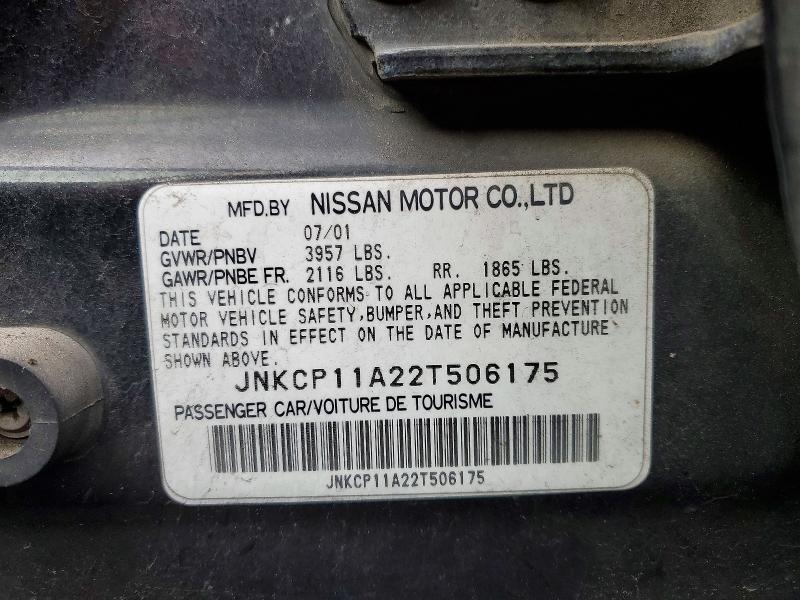 Aukcja sprzedaży 2002 Infiniti G20, vin: JNKCP11A22T506175, numer aukcji: 78311395