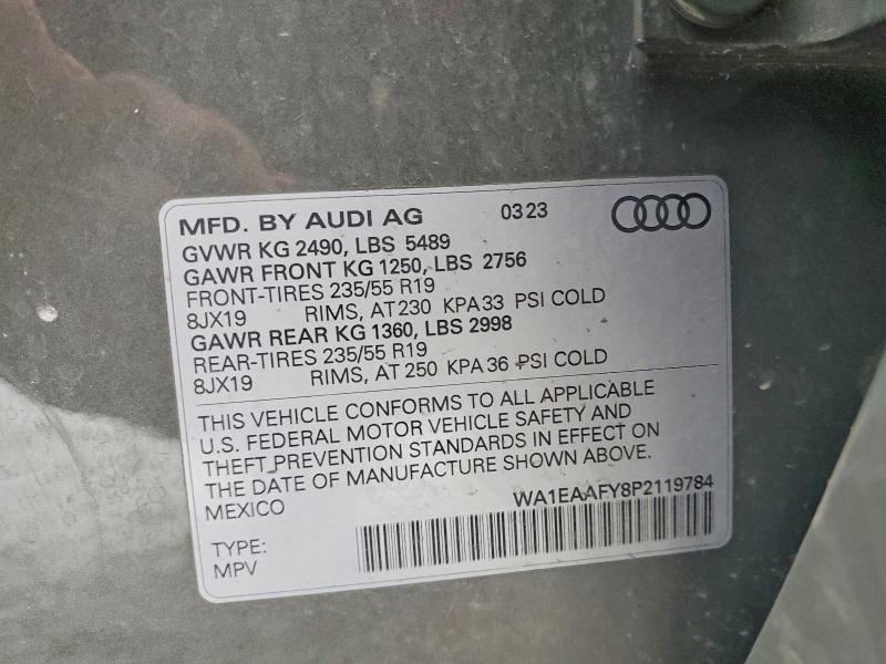 Продаж на аукціоні авто 2023 Audi Q5, vin: WA1EAAFY8P2119784, номер лоту: 76178155