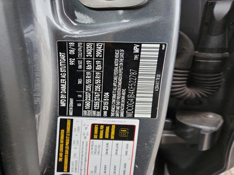 Aukcja sprzedaży 2019 Mercedes-benz Glc, vin: WDC0G4JB4KF522787, numer aukcji: 77887515