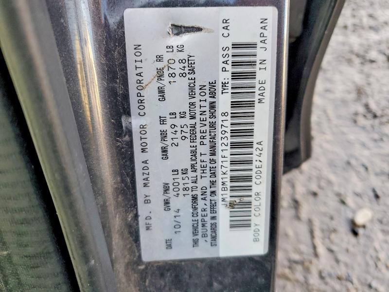 Продаж на аукціоні авто 2015 Mazda 3, vin: JM1BM1K71F1239718, номер лоту: 76429815