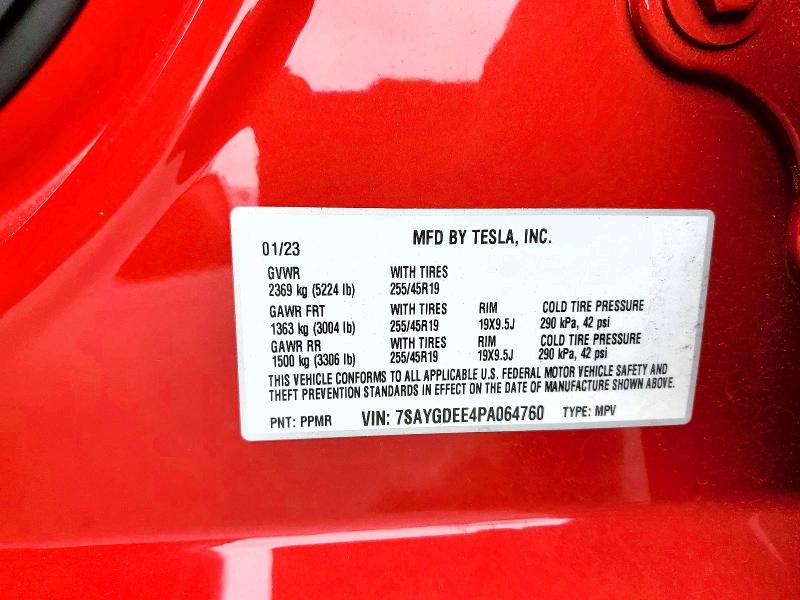 Aukcja sprzedaży 2023 Tesla Model Y, vin: 7SAYGDEE4PA064760, numer aukcji: 76425975