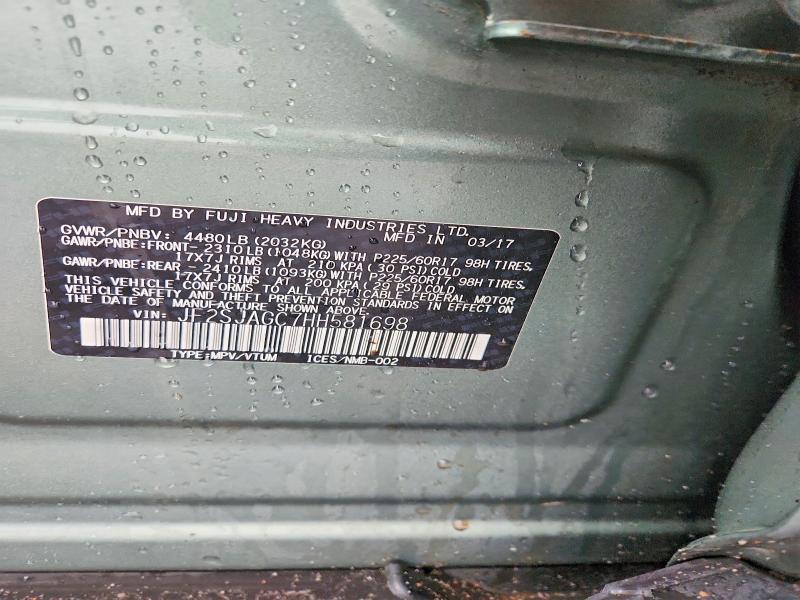 Продажа на аукционе авто 2017 Subaru Forester, vin: JF2SJAGC7HH581698, номер лота: 77659655