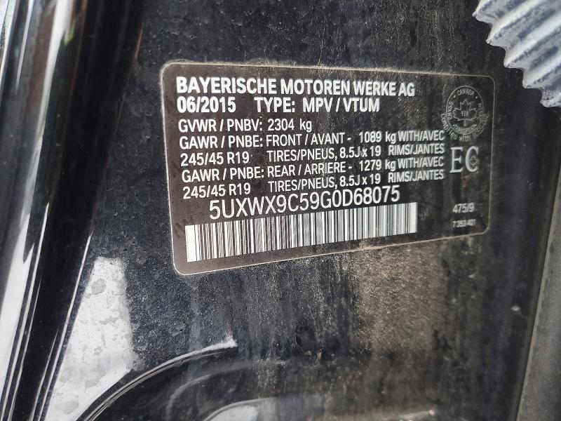 Aukcja sprzedaży 2016 Bmw X3, vin: 5UXWX9C59G0D68075, numer aukcji: 78256635