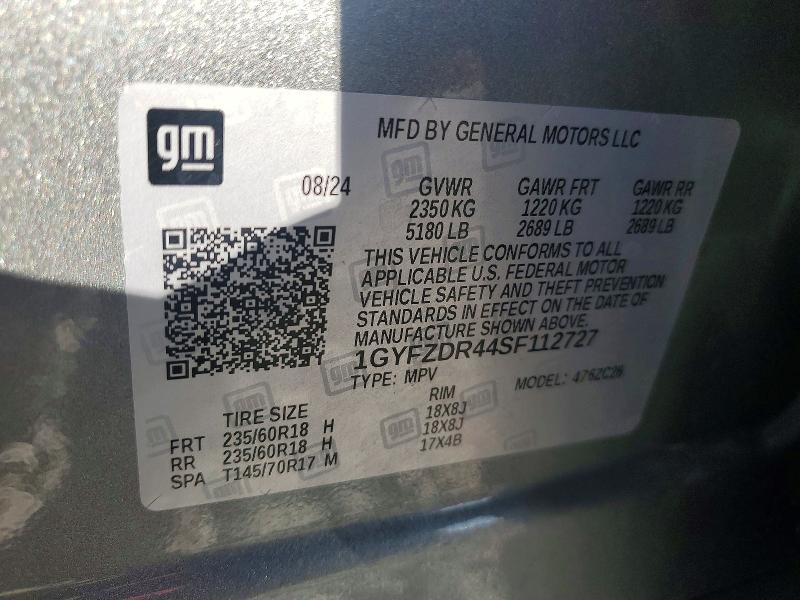 Продажа на аукционе авто 2025 Cadillac Xt4, vin: 1GYFZDR44SF112727, номер лота: 78540925