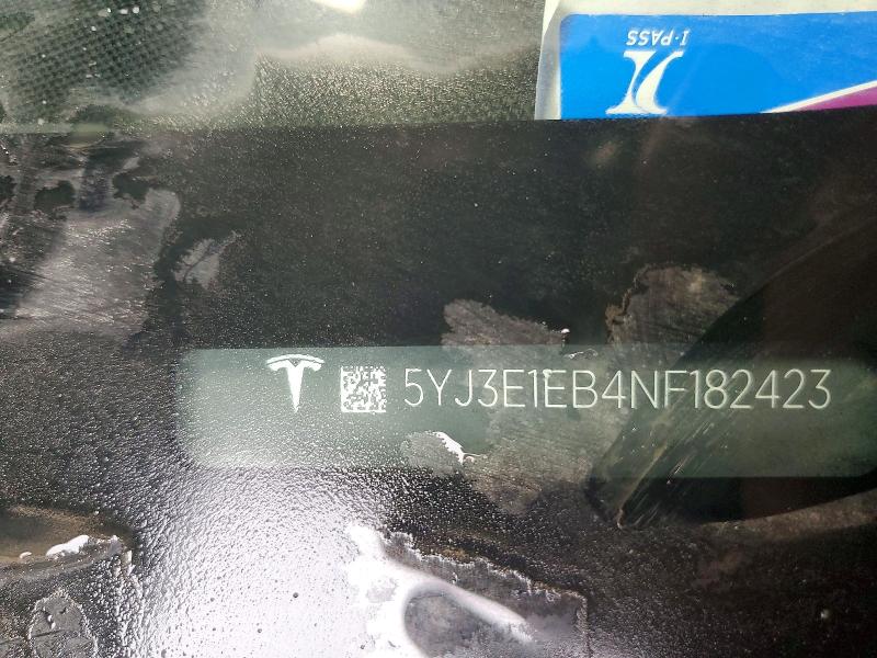 Продажа на аукционе авто 2022 Tesla Model 3, vin: 5YJ3E1EB4NF182423, номер лота: 74964835