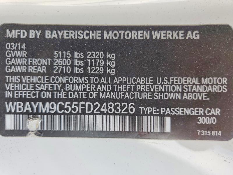 2015 Bmw 650 მანქანა იყიდება აუქციონზე, vin: WBAYM9C55FD248326, აუქციონის ნომერი: 79167875