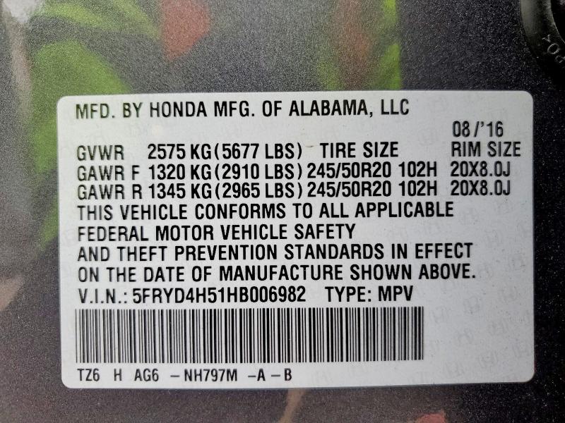 Auction sale of the 2017 Acura Mdx, vin: 5FRYD4H51HB006982, lot number: 74663995