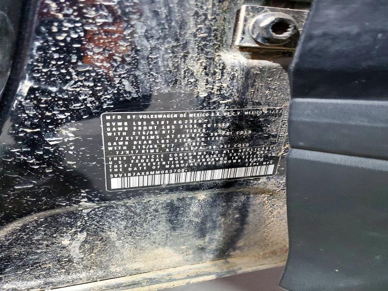75822645 :رقم المزاد ، 3VV1B7AX8MM063709 vin ، 2021 Volkswagen Tiguan مزاد بيع