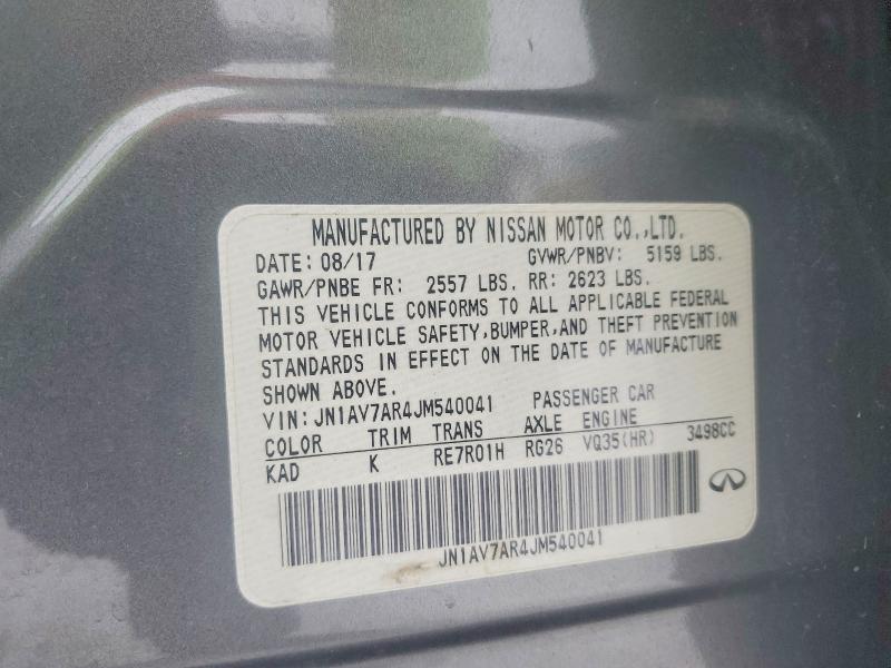 Продаж на аукціоні авто 2018 Infiniti Q50, vin: JN1AV7AR4JM540041, номер лоту: 76208775