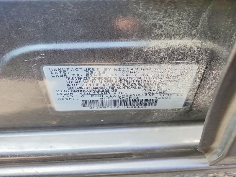 77761355 :رقم المزاد ، 3N1AB7AP8JL638135 vin ، 2018 Nissan Sentra مزاد بيع