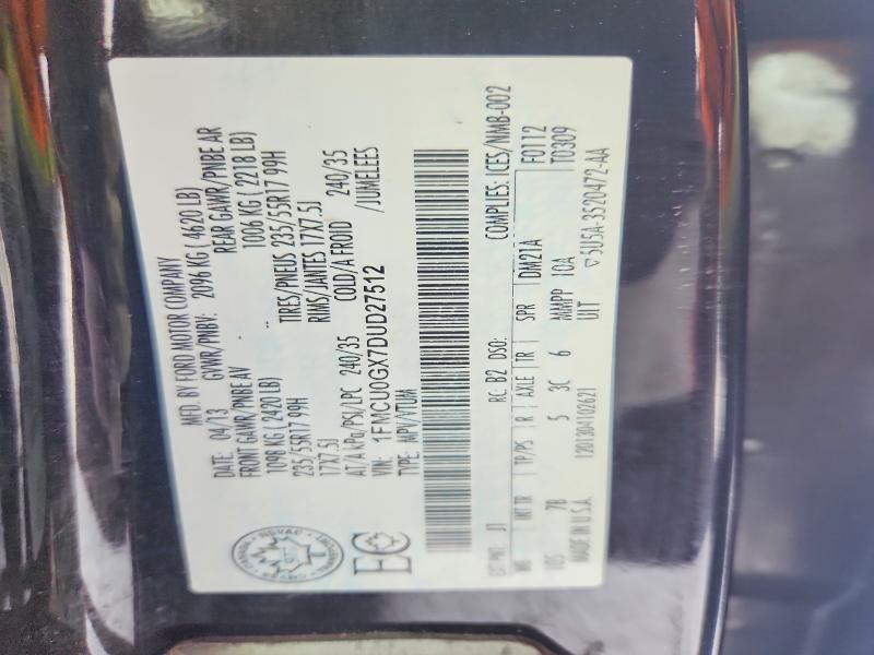 Aukcja sprzedaży 2013 Ford Escape, vin: 1FMCU0GX7DUD27512, numer aukcji: 78676595