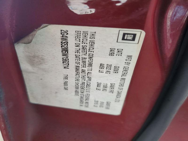 78047475 :رقم المزاد ، 2G4WS52M5W1562714 vin ، 1998 Buick Century مزاد بيع