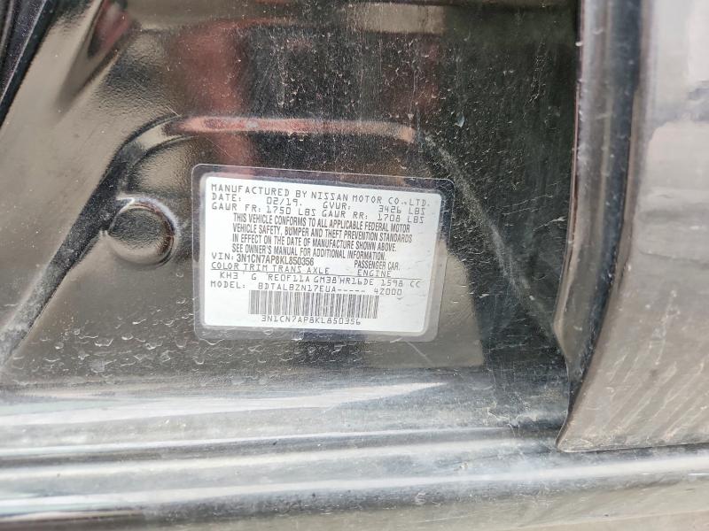 Продаж на аукціоні авто 2019 Nissan Versa, vin: 3N1CN7AP8KL850356, номер лоту: 77596935