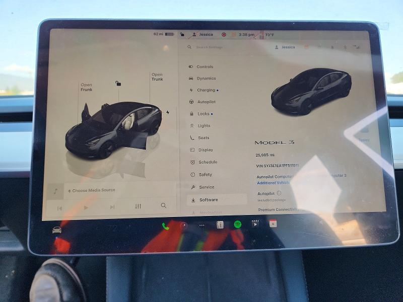 Продажа на аукционе авто 2023 Tesla Model 3, vin: 5YJ3E1EA1PF511511, номер лота: 75186965