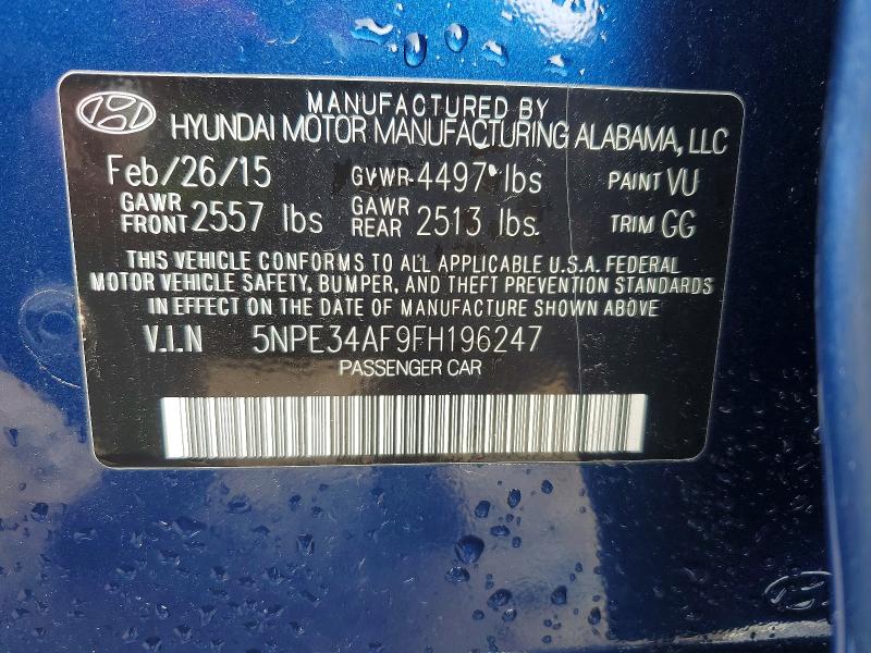 Продажа на аукционе авто 2015 Hyundai Sonata, vin: 5NPE34AF9FH196247, номер лота: 78513865