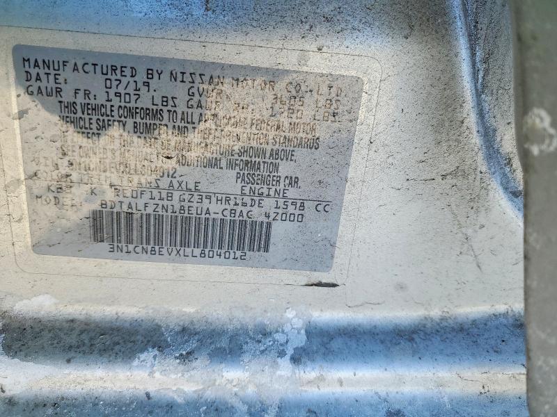 Aukcja sprzedaży 2020 Nissan Versa, vin: 3N1CN8EVXLL804012, numer aukcji: 76834525