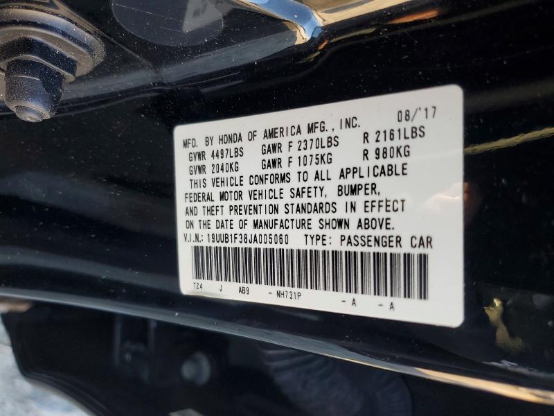 77665705 :رقم المزاد ، 19UUB1F38JA005060 vin ، 2018 Acura Tlx مزاد بيع