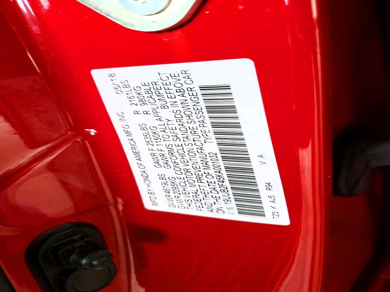 2019 Acura Tlx მანქანა იყიდება აუქციონზე, vin: 19UUB2F45KA001032, აუქციონის ნომერი: 77806815