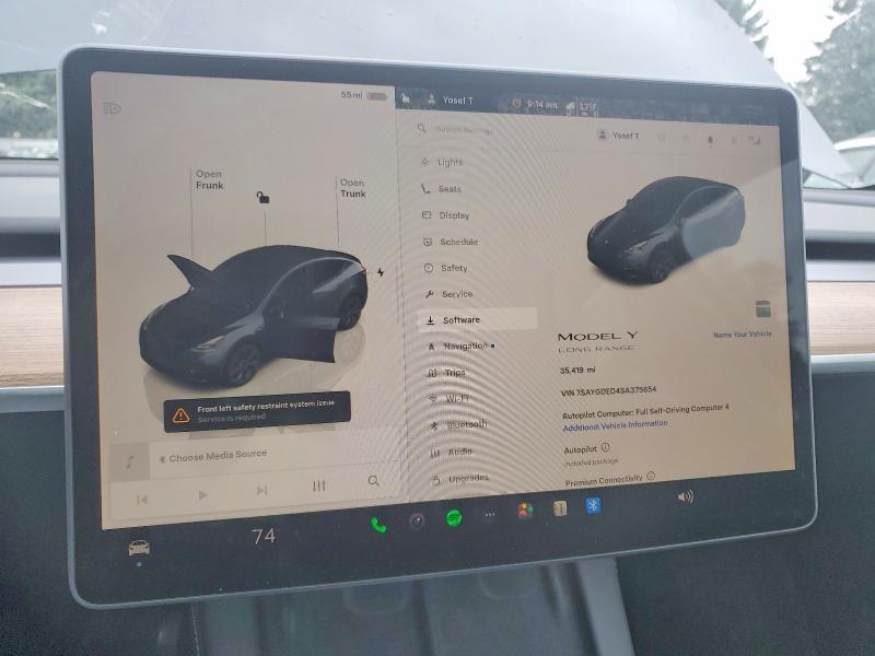 2025 Tesla Model Y მანქანა იყიდება აუქციონზე, vin: 7SAYGDED4SA375654, აუქციონის ნომერი: 77922925