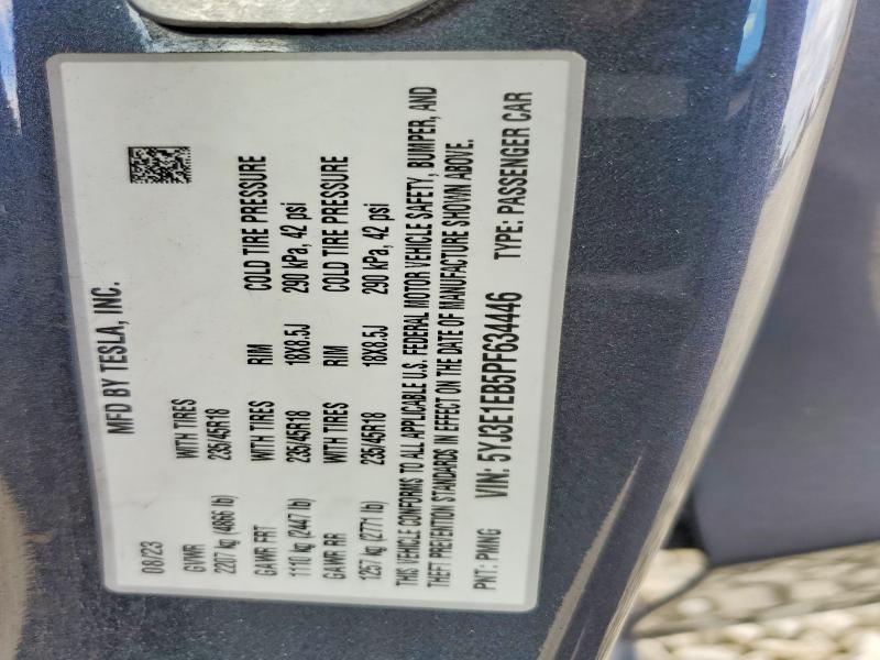 Aukcja sprzedaży 2023 Tesla Model 3, vin: 5YJ3E1EB5PF634446, numer aukcji: 76828825