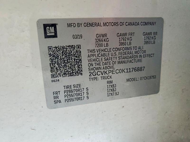 Продаж на аукціоні авто 2019 Chevrolet Silverado Ld, vin: 2GCVKPEC0K1176887, номер лоту: 78863175