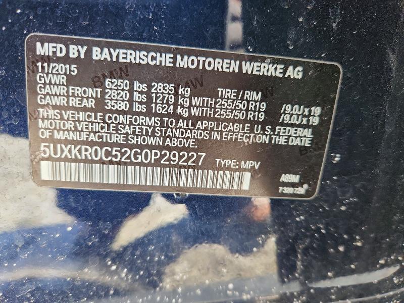 Aukcja sprzedaży 2016 Bmw X5 M, vin: 5UXKR0C52G0P29227, numer aukcji: 75410225