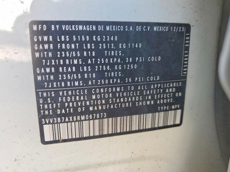 Продажа на аукционе авто 2024 Volkswagen Tiguan, vin: 3VV3B7AX8RM067873, номер лота: 78670745