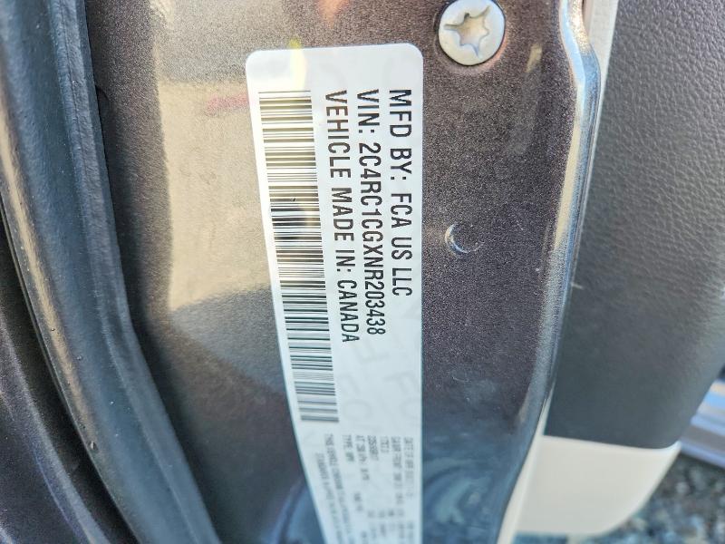 Продаж на аукціоні авто 2022 Chrysler Voyager, vin: 2C4RC1CGXNR203438, номер лоту: 75655565