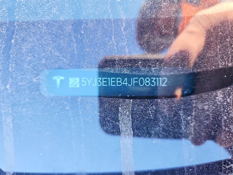 Продаж на аукціоні авто 2018 Tesla Model 3, vin: 5YJ3E1EB4JF083112, номер лоту: 74879535