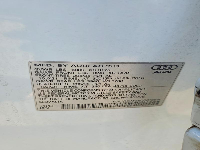 Aukcja sprzedaży 2013 Audi Q7, vin: WA1DGAFE8DD016624, numer aukcji: 79476225