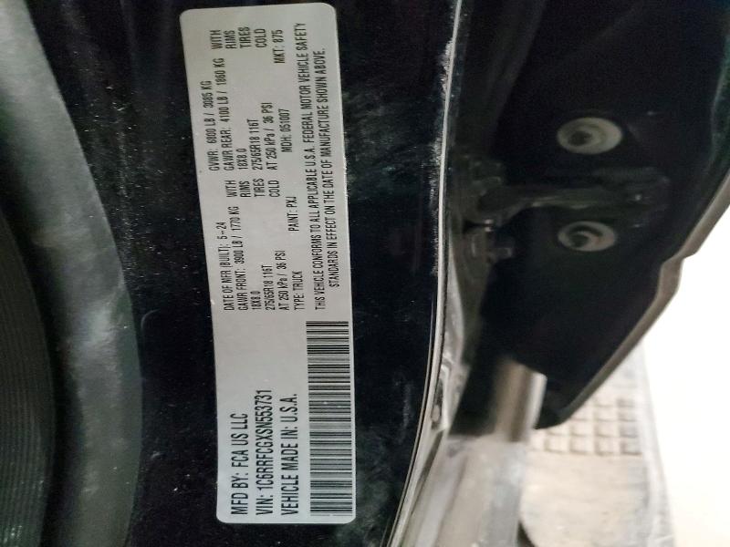 Aukcja sprzedaży 2025 Ram 1500, vin: 1C6RRFCGXSN553731, numer aukcji: 74503925