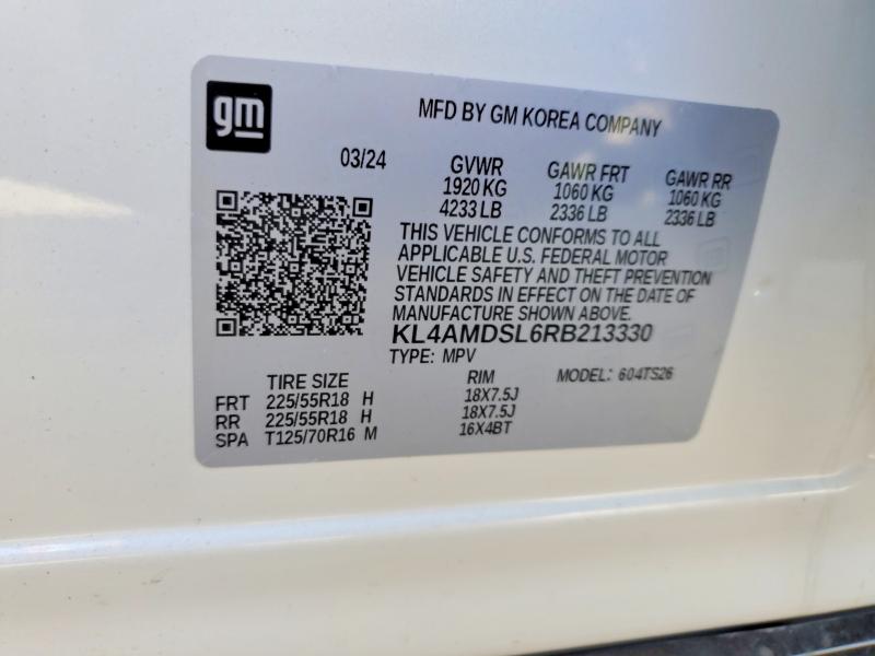 77607785 :رقم المزاد ، KL4AMDSL6RB213330 vin ، 2024 Buick Encore Gx مزاد بيع
