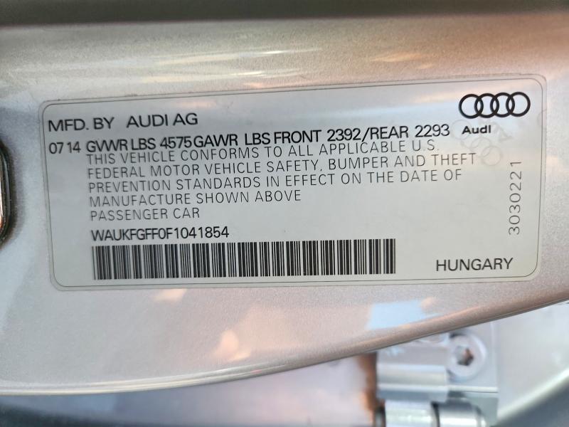 Aukcja sprzedaży 2015 Audi A3, vin: WAUKFGFF0F1041854, numer aukcji: 77270655