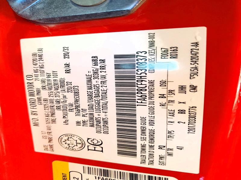 Aukcja sprzedaży 2017 Ford Mustang, vin: 1FA6P8CF9H5308373, numer aukcji: 79298825