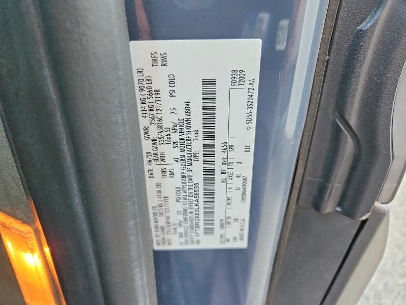 41846816 :رقم المزاد ، 1FTBR3X83LKA56535 vin ، 2020 Ford Transit مزاد بيع
