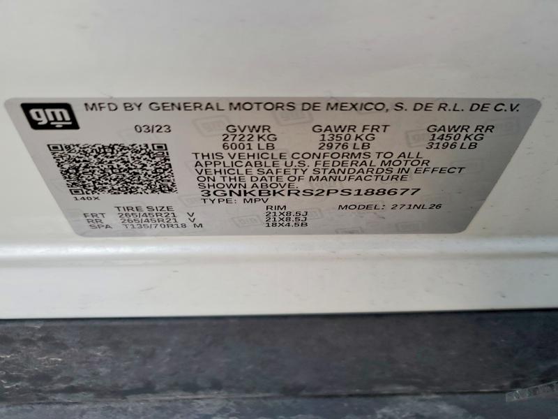 Aukcja sprzedaży 2023 Chevrolet Blazer, vin: 3GNKBKRS2PS188677, numer aukcji: 76193575