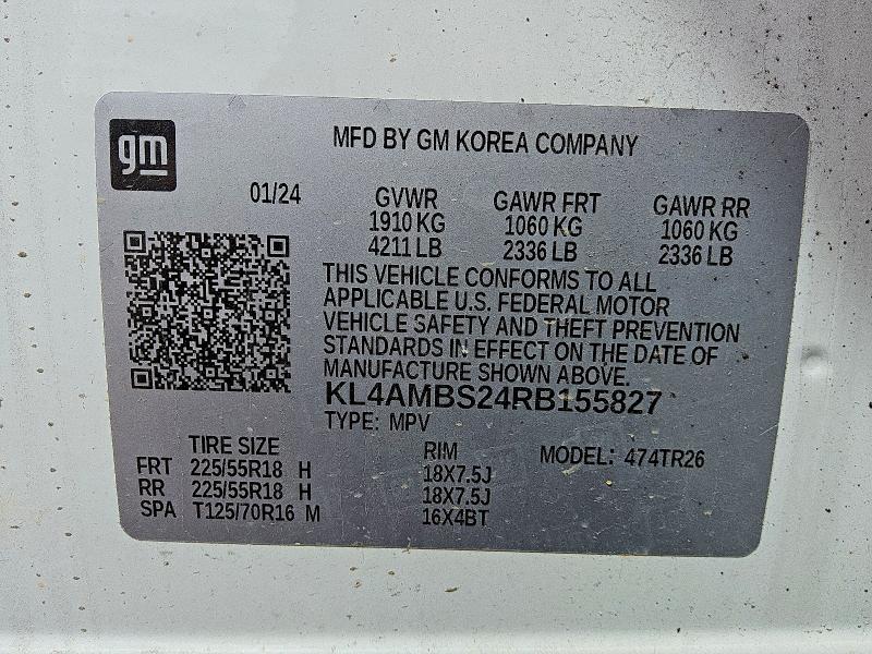 Aukcja sprzedaży 2024 Buick Encore Gx, vin: KL4AMBS24RB155827, numer aukcji: 77428605