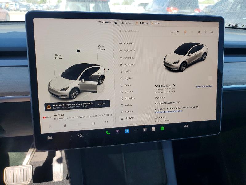 Aukcja sprzedaży 2022 Tesla Model Y, vin: 7SAYGDEE5NF493096, numer aukcji: 77743855