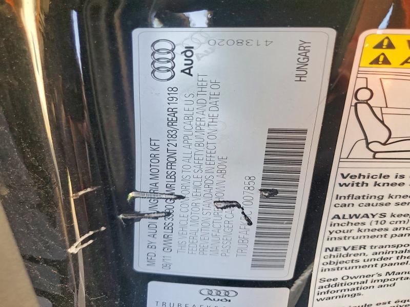 2012 Audi Tt Premium მანქანა იყიდება აუქციონზე, vin: TRUBFAFK5C1007858, აუქციონის ნომერი: 74443485