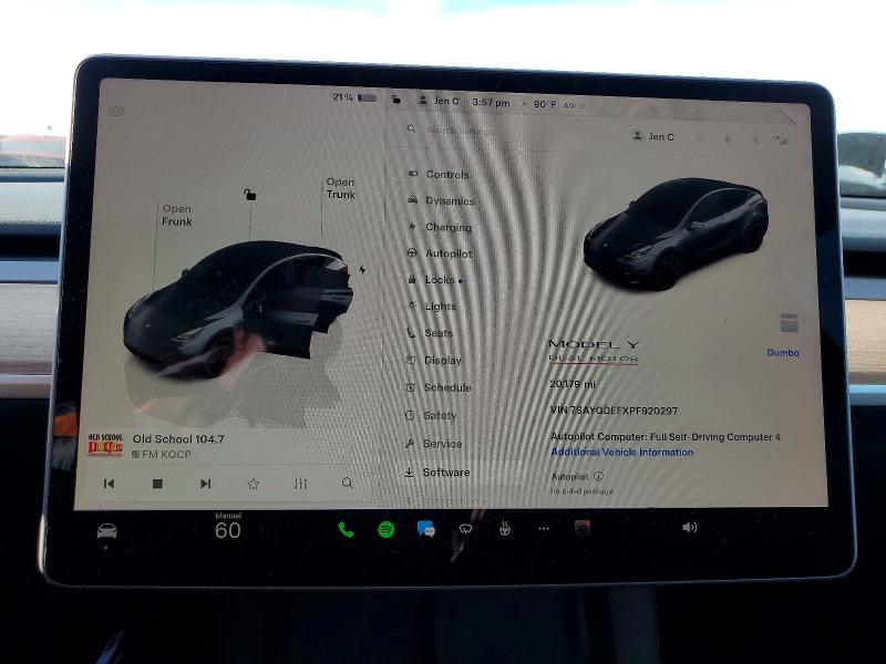 Aukcja sprzedaży 2023 Tesla Model Y, vin: 7SAYGDEFXPF920297, numer aukcji: 79251035