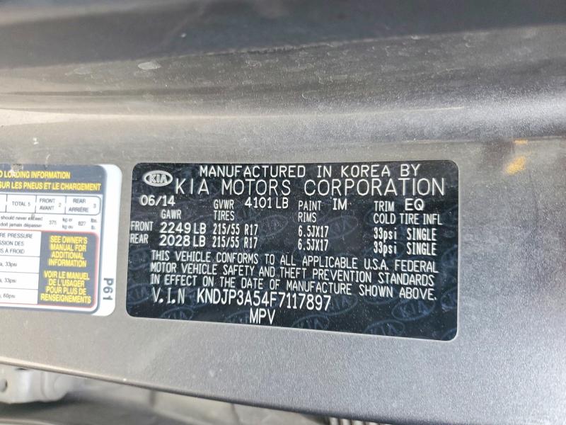 2015 Kia Soul მანქანა იყიდება აუქციონზე, vin: KNDJP3A54F7117897, აუქციონის ნომერი: 76774055