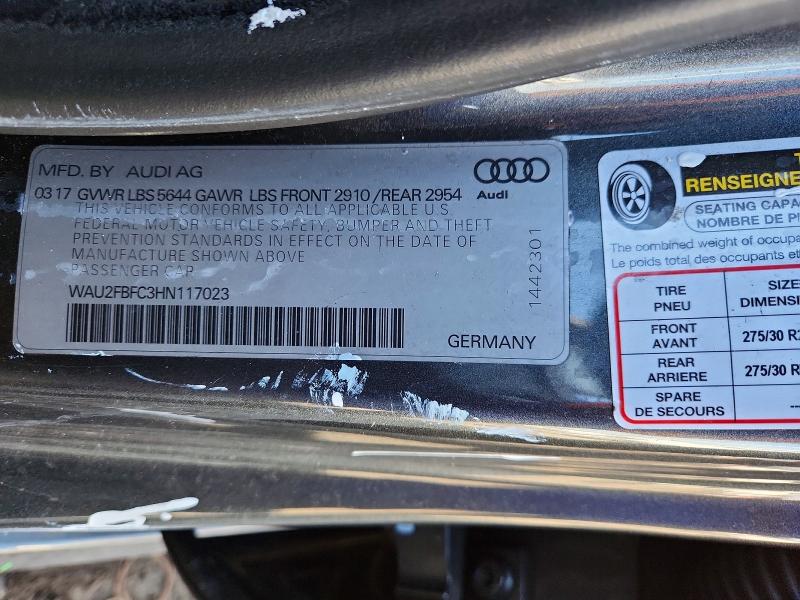 Продажа на аукционе авто 2017 Audi S7, vin: WAU2FBFC3HN117023, номер лота: 79045695