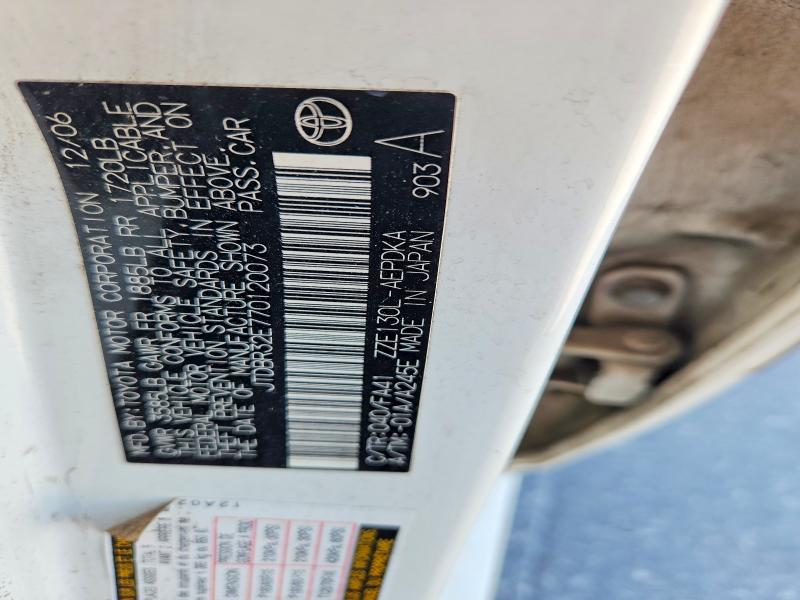 78602515 :رقم المزاد ، JTDBR32E770120073 vin ، 2007 Toyota Corolla مزاد بيع
